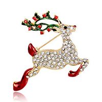 Brooches 3D Christmas Fashion Gold Plated Brooch Jewelry Rainbow For Christmas Gifts Halloween Dress Party  Evening New Year miniinthebox - thumbnail