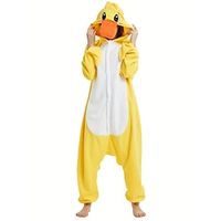 Adults' Kigurumi Pajamas Nightwear Onesie Pajamas Duck Animal Animal Onesie Pajamas Pajamas Funny Costume Cosplay For Men and Women Animal Sleepwear Cartoon miniinthebox - thumbnail