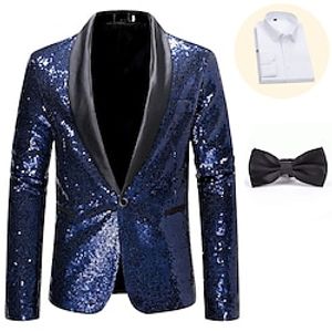 Retro Vintage Rococo Baroque 1980s Suits  Blazers Gentleman Men's Sequins Cosplay Costume Masquerade Party  Evening Coat Lightinthebox