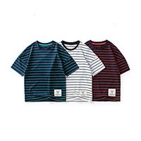 [4y-13y]boys loose striped short-sleeved t-shirt Lightinthebox - thumbnail