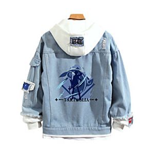 Inspired by Genshin Impact Tartaglia Anime Cartoon Denim Anime Harajuku Graphic Kawaii Hoodie For Women's / Men's miniinthebox