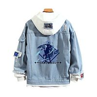 Inspired by Genshin Impact Tartaglia Anime Cartoon Denim Anime Harajuku Graphic Kawaii Hoodie For Women's / Men's miniinthebox - thumbnail
