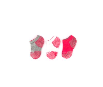 Toddler 3pck 1/2 Terry Cut Socks Pink/White Toddler 3pck 1/2 Terry Cut Socks Pink/White