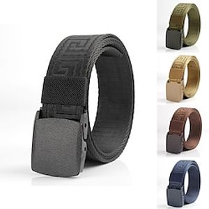 Men's Tactical Belt Nylon Web Work Belt Black Kakhi Nylon Plain Daily Wear Going out Weekend miniinthebox