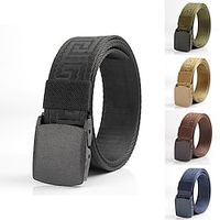 Men's Tactical Belt Nylon Web Work Belt Black Kakhi Nylon Plain Daily Wear Going out Weekend miniinthebox - thumbnail