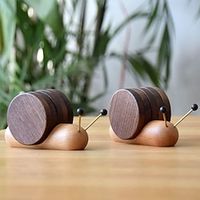Wood Mug Coaster, Heat Insulation Serving Dishes, Trays amp; Platters Platters Cute Snail Shape DIY Funny Coasters Cute Funny on Slip Heat Insulation Tea Coaster for Drinks Home Lightinthebox - thumbnail