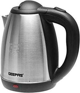 Geepas Electric Tea Kettle 1.8Ltr Automatically Turns Off When Water Boils, Silver, GK5454