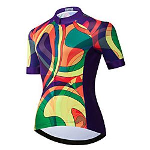 21Grams Women's Short Sleeve Cycling Jersey Summer Spandex Polyester Green Bike Jersey Top Mountain Bike MTB Road Bike Cycling Quick Dry Moisture Wicking Breathable Sports Clothing Apparel  Stretchy Lightinthebox