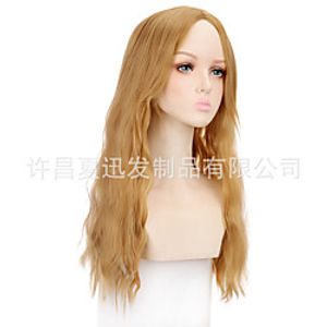 european and american wigs, long curly hair, mid-point bangs wigs, big waves, water ripples, wigs, manufacturers wholesale miniinthebox