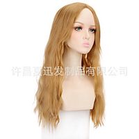 european and american wigs, long curly hair, mid-point bangs wigs, big waves, water ripples, wigs, manufacturers wholesale miniinthebox - thumbnail