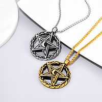 Women's Men's Pendant Necklace Necklace Retro Fashion Vintage Titanium Steel Gold Silver 555 cm Necklace Jewelry 1pc For Halloween Gift Festival Lightinthebox - thumbnail