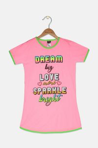 Kids Girls Dream Big Slip Dress  Pink Combo