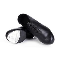 Women's Tap Shoes Practice Professional Comfort Shoes Heel Lace-up Flat Heel Round Toe Lace-up Kid's Adults' Black miniinthebox - thumbnail