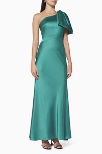 Aubrey Satin Bow Gown Aubrey Satin Bow Gown