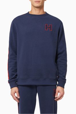 Lounge Signature Tape Sweatshirt in Recycled Cotton Blend Lounge Signature Tape Sweatshirt in Recycled Cotton Blend