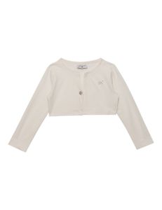 Monnalisa Round Neck Cardigans - Beige Monnalisa Round Neck Cardigans - Beige