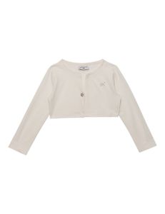 Monnalisa Round Neck Cardigans - Beige