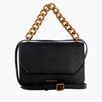 Nine West Solid Crossbody Bag with Chain Accent