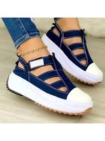 Casual Solid Color Platform Hollow Shoes