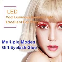 LED luminous false eyelashes Halloween double eyelid paste night club party creative handmade false eyelash lamp miniinthebox - thumbnail