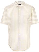 D'urban short sleeved gingham shirt - White
