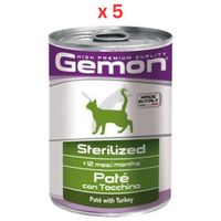 Gemon Cat Wet Food, Pate Sterelized With Turkey 400gm (Pack Of 5) - thumbnail