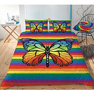 Colorful Tie Dye Duvet Cover Set Boho Hippie Bedding Set Rainbow Tie Dyed Comforter Cover Queen 3 Pieces for Kids Teens Adults 1 miniinthebox