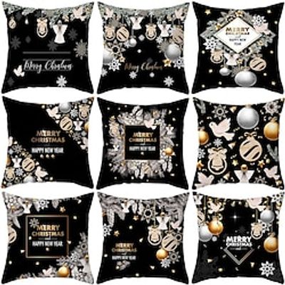 Christmas 1PC Decorative Toss Pillows Xmas Throw Pillow Covers Soft Pillowcase for Bedroom Livingroom Sofa Couch Chair Bench Lightinthebox