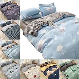 Cartoon Duvet Cover Bedding Sets Comforter Cover with 1 Duvet Cover or Coverlet,1Sheet,2 Pillowcases for Double/Queen/King(1 Pillowcase for Twin/Single) miniinthebox