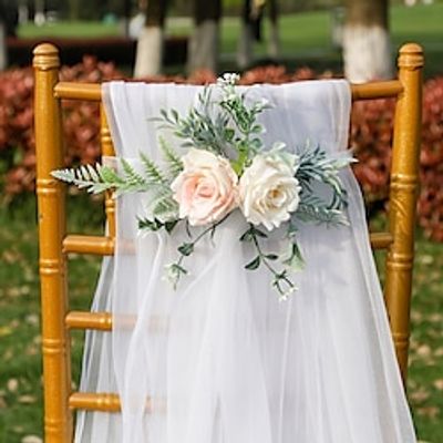 1pc Simulation Flower Wedding Decoration Chair Back Flower Outdoor Hotel Creative Layout European Chair Tied Flower Chair Cover Decorative Flowers Lightinthebox 1pc Simulation Flower Wedding Decoration Chair Back Flower Outdoor Hotel Creative Layout European Chair Tied Flower Chair Cover Decorative Flowers Lightinthebox