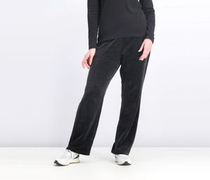 Womens Velour Pull-on Pants  Black