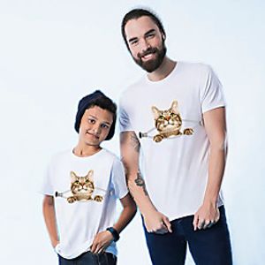 Family Look White Active Graphic Animal Print Short Sleeve Tee  Kids Lightinthebox
