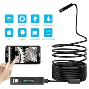1200P WiFi Endoscope Camera Waterproof Inspection Snake Mini Camera USB Borescope for Car for Iphone  Android Smartphone miniinthebox