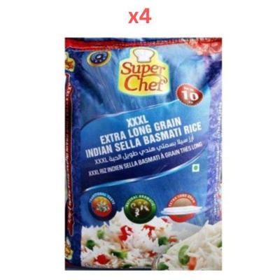 Super Chef Tra Long Grain Sella Basmati Rice XXXL 10Kg (Pack Of 4)