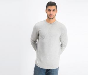 Mens Brushed Jersey Sweater  Grey Heather