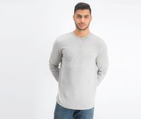 Mens Brushed Jersey Sweater  Grey Heather - thumbnail