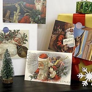 Christmas Decoration Card Christmas Eve Postcard Wall Decal Room Bedroom Bedroom Wall Background DIY Decal miniinthebox