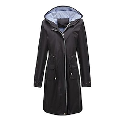 Women's Hoodie Jacket Hiking Jacket Windbreaker Zip Up Hoodie Outdoor Windproof Ultra Light UV Protection Quick Dry Outerwear Coat Parka Camping Hunting Fishing Pink Blue Yellow Green Lightinthebox