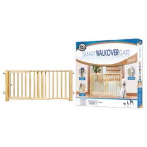 Four Paws Safety Gates Vertical Wood Gate With Door (Walk Over) 30-44 And X 1