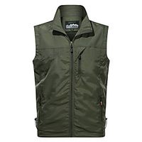 Men's Jacket Solid Colored Embroidered Sporty Spring Jackets Regular Holiday Sleeveless Polyester Coat Tops Blue Lightinthebox - thumbnail
