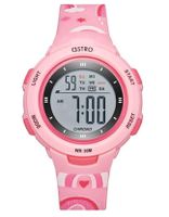 Astro Kids Watch, Digital Display and Polyurethane Strap, Pink Print - A23914-PPPP