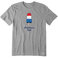 Men's Unisex Tees T shirt Hot Stamping Graphic Prints Ice Cream Plus Size Print Short Sleeve Casual Tops 100% Cotton Basic Designer Big and Tall Gray Lightinthebox - thumbnail