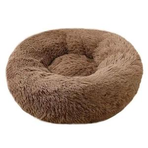 Coco Kindi Soft Plush Round Bed Coffee 60Cm