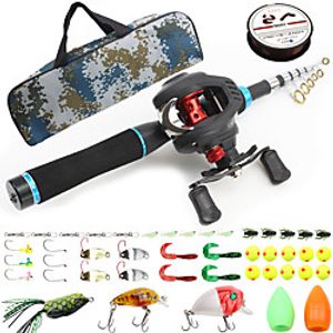 Fishing Rod and Reel Combo Telescopic Rod Carbon High Speed Mini Portable Freshwater and Saltwater Sea Fishing Lure Fishing / Lightweight miniinthebox