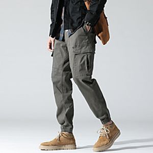 Men's Work Pants Hiking Cargo Pants Hiking Pants Trousers Winter Outdoor Regular Fit Ripstop Quick Dry Multi Pockets Breathable Cotton Bottoms Army Green Black Grey Khaki Hunting Fishing Climbing 28 Lightinthebox