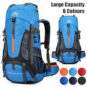 Men's Backpack School Bag Bookbag Functional Backpack Tactical Backpack Outdoor Camping  Hiking Traveling Color Block Nylon Large Capacity Waterproof Breathable Zipper / Black / sapphire / dark blue miniinthebox