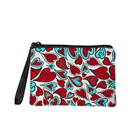 Unisex Bags Polyester Coin Purse Cosmetic Bag Pencil Cases Zipper Print 3D Shopping Daily Canvas Bag 3D Print Valentine's Day Black Lightinthebox - thumbnail