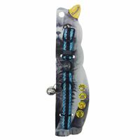 Swooosh Cat On A Runway Nylon Two-Color Reflective Safe Collar - Blue