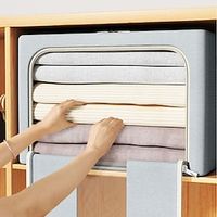 1PC Oxford Cloth Waterproof Storage Box Foldable Steel Frame Storage Box Transparent Window Storage Box Wardrobe Storage Box Car Storage Box Desktop Storage Box Moving Storage Box Lightinthebox - thumbnail