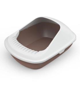 Pawsitiv Emma Classic Litter Tray With Anti-Splash Cradel MSP-B02 Coffee